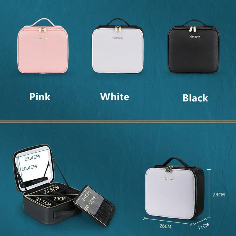 Smart LED Cosmetic Case with Mirror