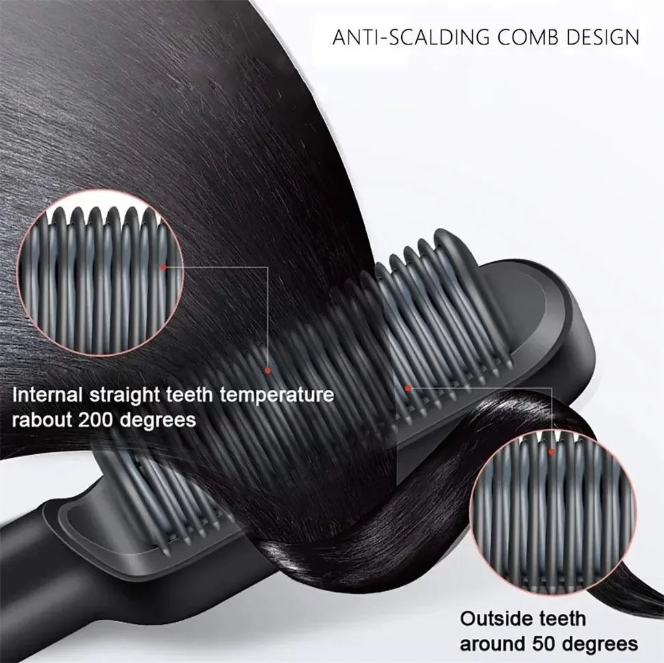 3In1 Professional Quick Heated Electric Hot Comb