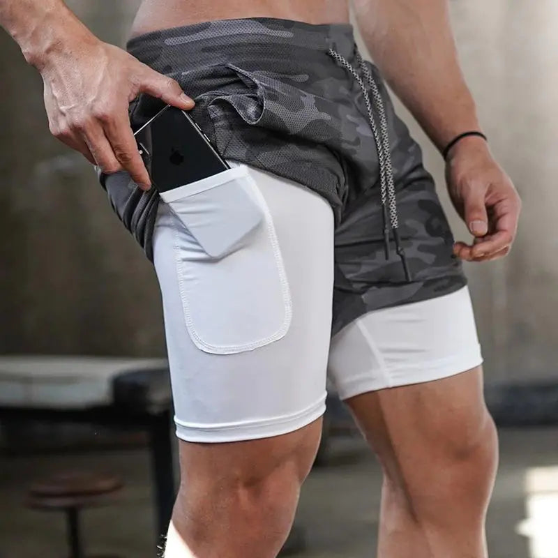 Gym Workout Shorts With Phone Pocket