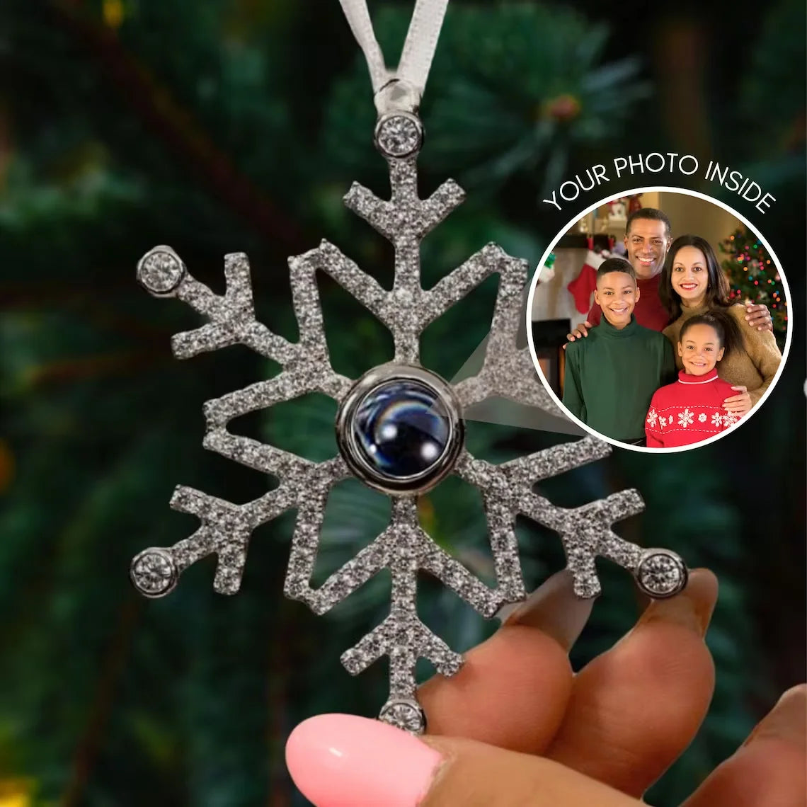 Enchanting Snowflake Projection Ornament