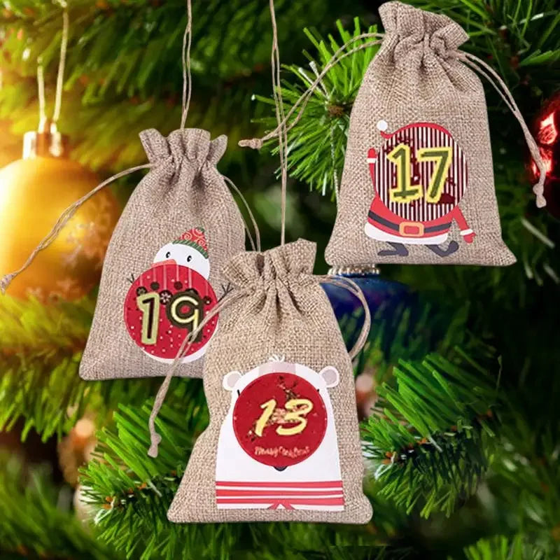 Santa's Surprise Advent Gift Bags