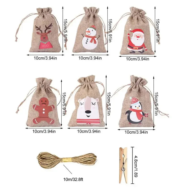 Santa's Surprise Advent Gift Bags